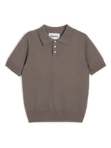 KNIT POLO SHIRT - OLD MAUVE