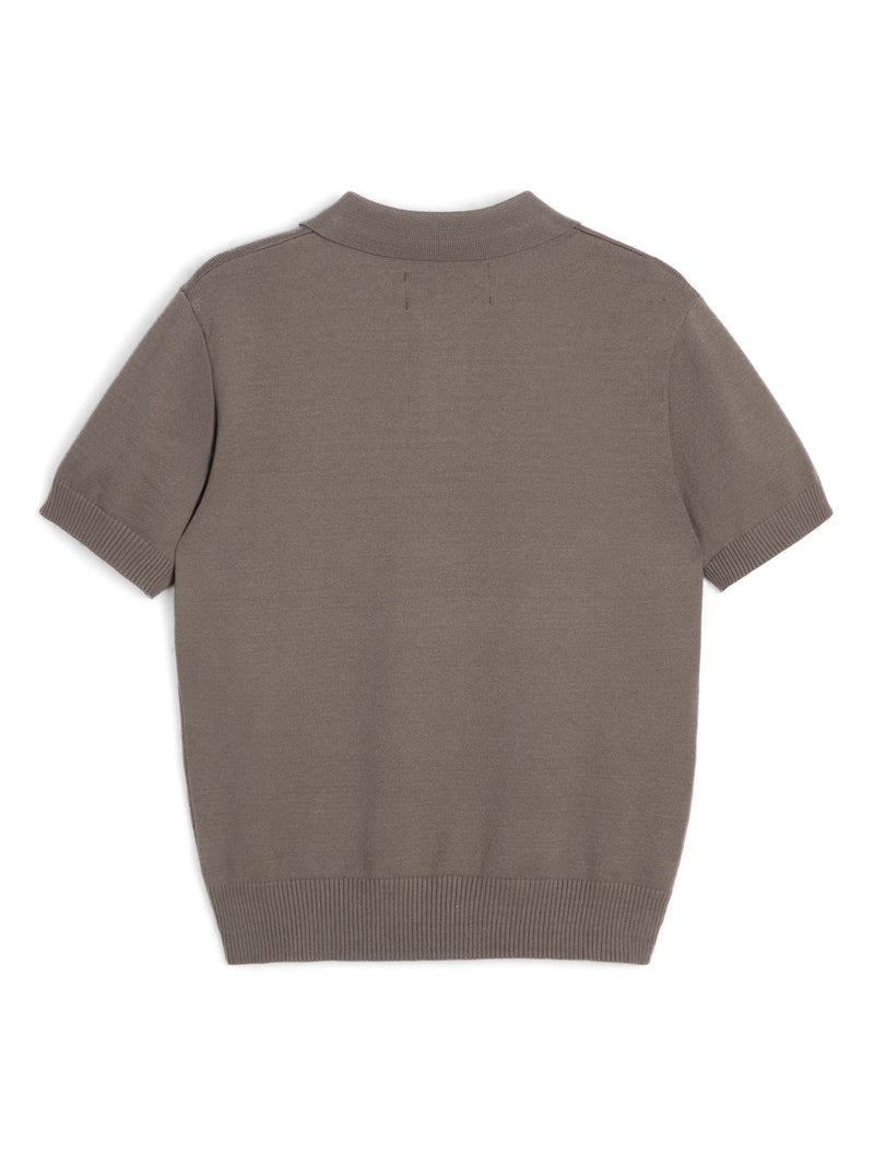 KNIT POLO SHIRT - OLD MAUVE