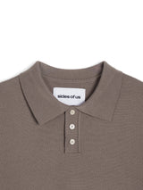 KNIT POLO SHIRT - OLD MAUVE
