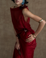RUBY RED LA JOCONDE DE L'ORIENT CHIFFON GOWN (SET)