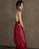 RUBY RED COMBINED WITH STRAWBERRY PINK LES SOUVENIRS D’INDOCHINE BUBBLE GOWN