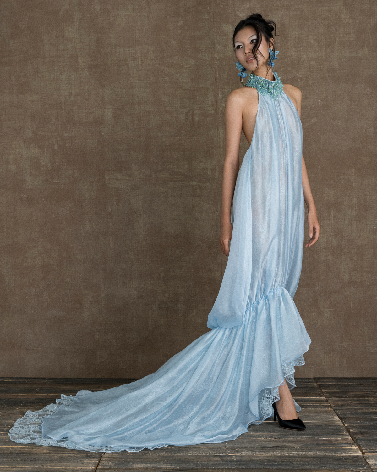 SKY BLUE LES SOUVENIRS D’INDOCHINE BUBBLE GOWN