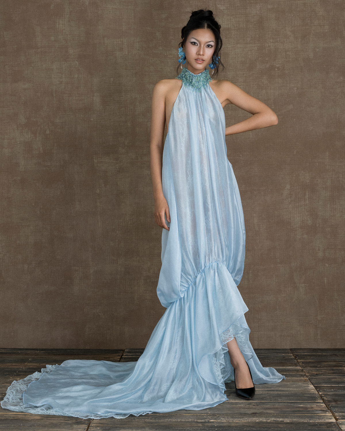 SKY BLUE LES SOUVENIRS D’INDOCHINE BUBBLE GOWN