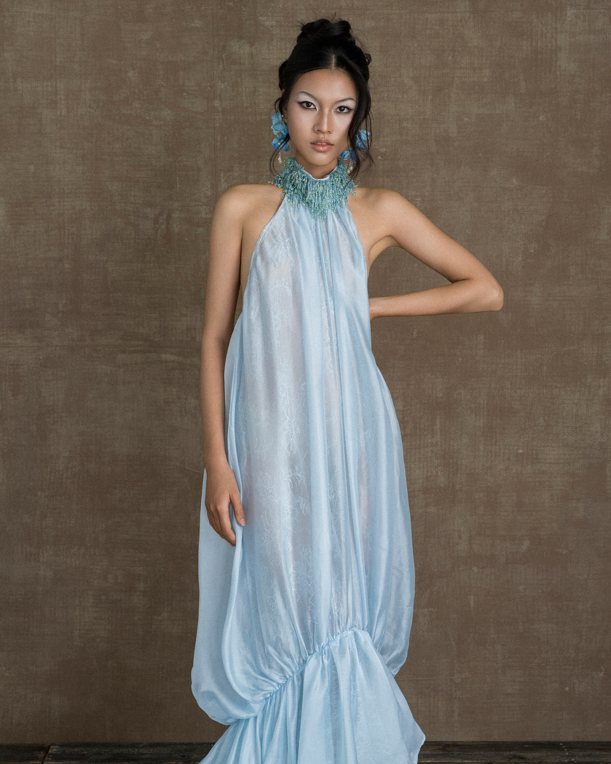 SKY BLUE LES SOUVENIRS D’INDOCHINE BUBBLE GOWN