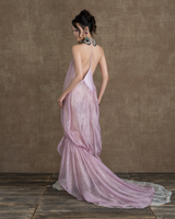 DUSTY PINK COMBINED WITH CREAM LES SOUVENIRS D’INDOCHINE BUBBLE GOWN