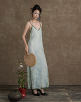AVOCADO GREEN MADEMOISELLER LACE SLIP DRESS