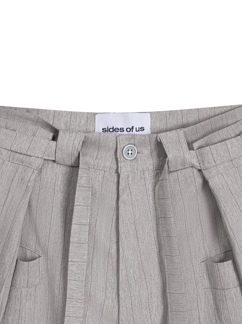 STRIPE PANTS - CREAM