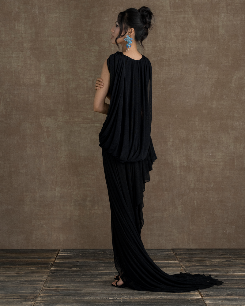 BLACK LE PETIT COURS D’EAU SHEER DRESS