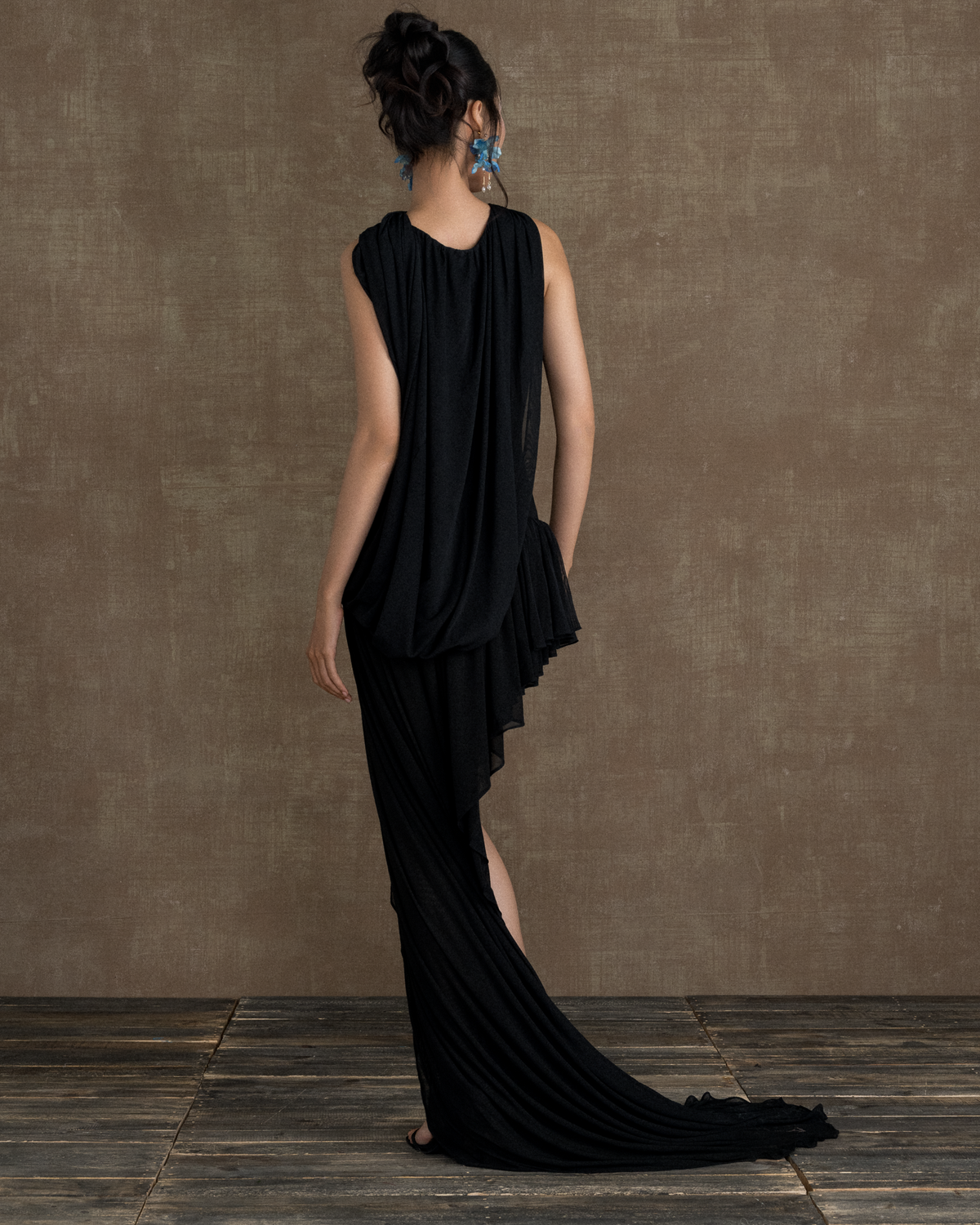 BLACK LE PETIT COURS D’EAU SHEER DRESS