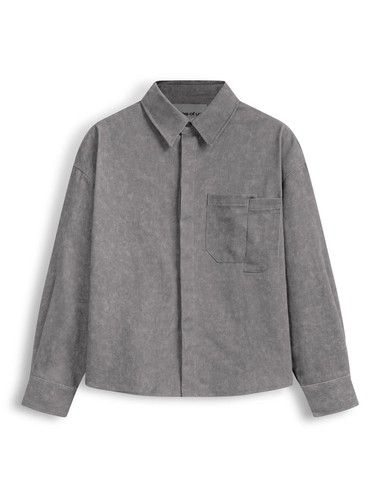 BLEACH EFFECT SHIRT - LIGHT GREY