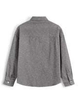 BLEACH EFFECT SHIRT - LIGHT GREY