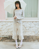 CREAMY PEPITES CAPRI PANTS