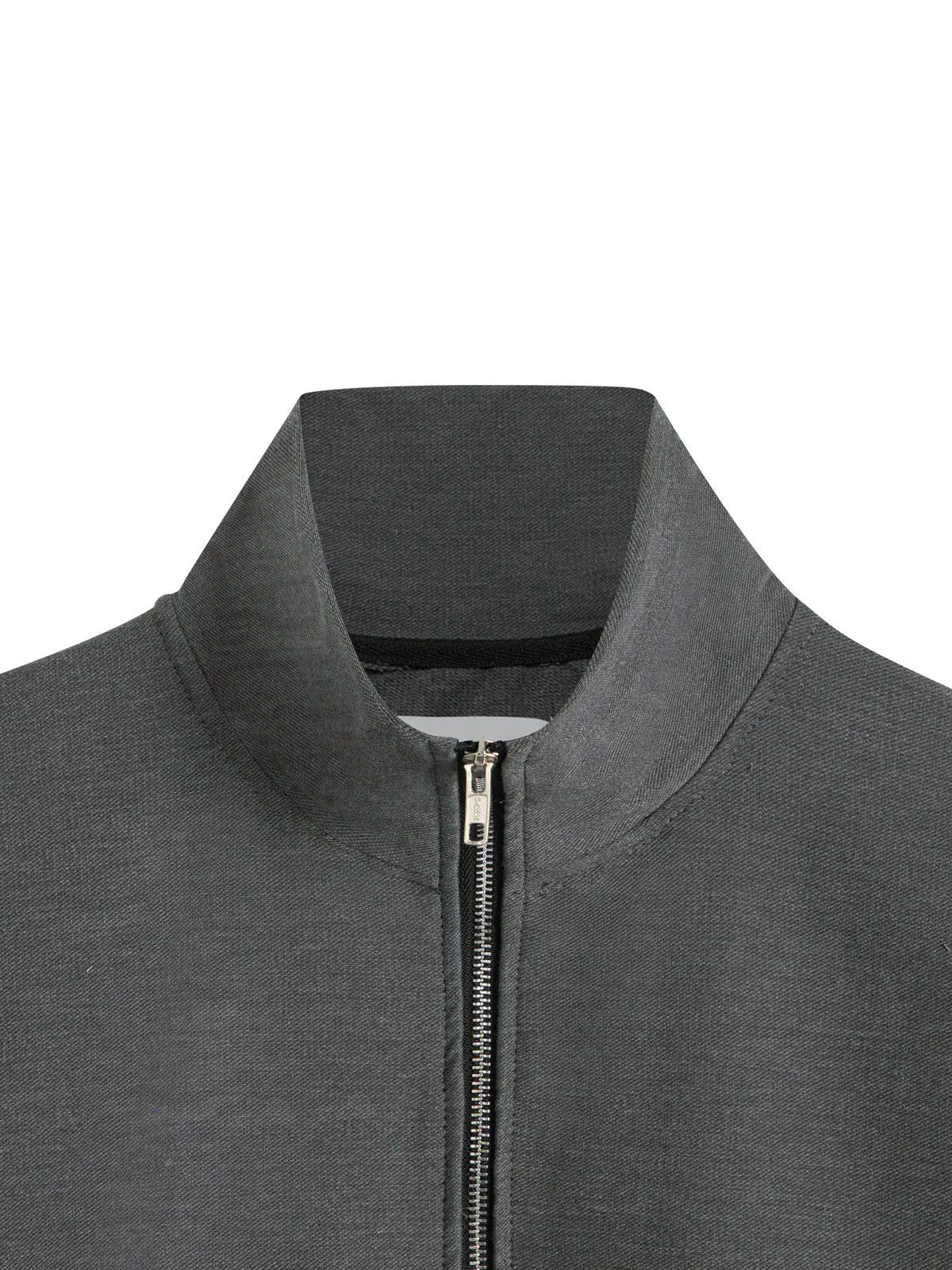 COLLAR ZIP JACKET - GRAY