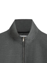 COLLAR ZIP JACKET - GRAY