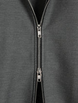 COLLAR ZIP JACKET - GRAY