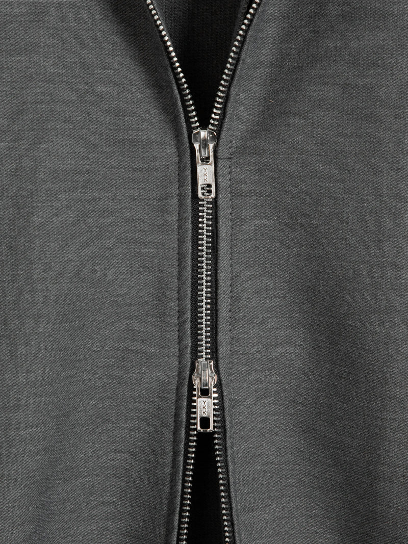 COLLAR ZIP JACKET - GRAY