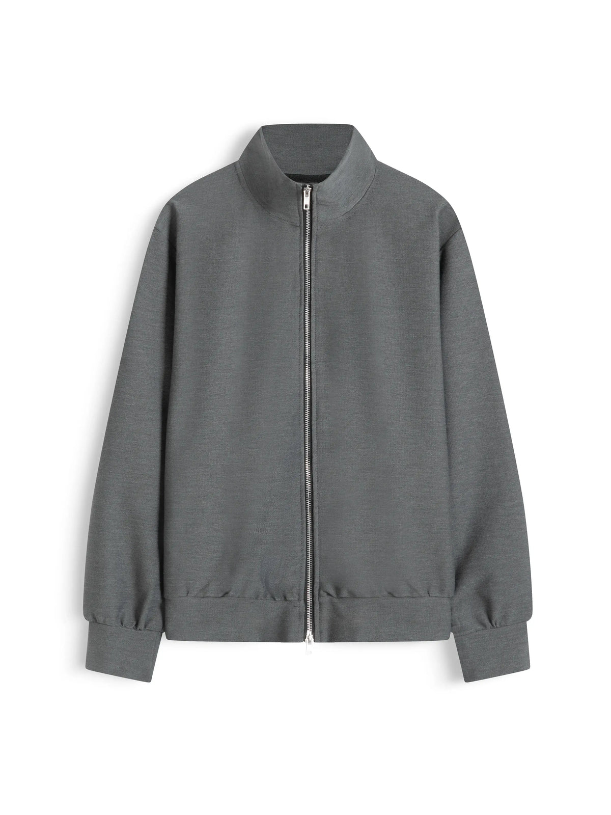 COLLAR ZIP JACKET - GRAY