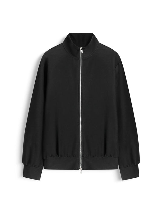 COLLAR ZIP JACKET - BLACK