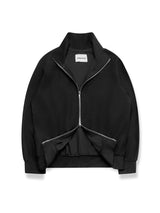 COLLAR ZIP JACKET - BLACK