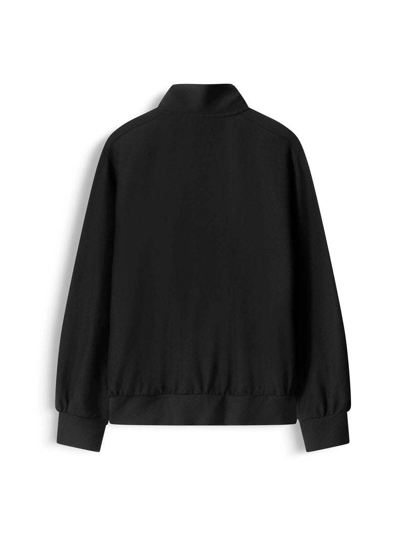 COLLAR ZIP JACKET - BLACK