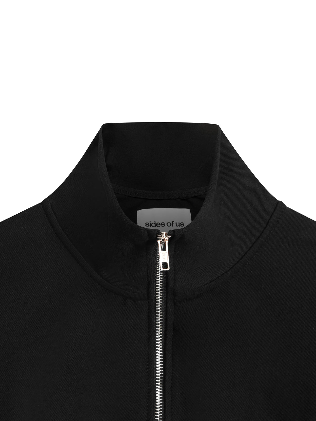 COLLAR ZIP JACKET - BLACK