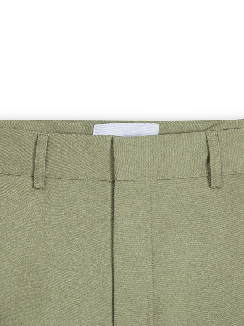 RETREAT DENIM SHORTS - MOSS GREEN
