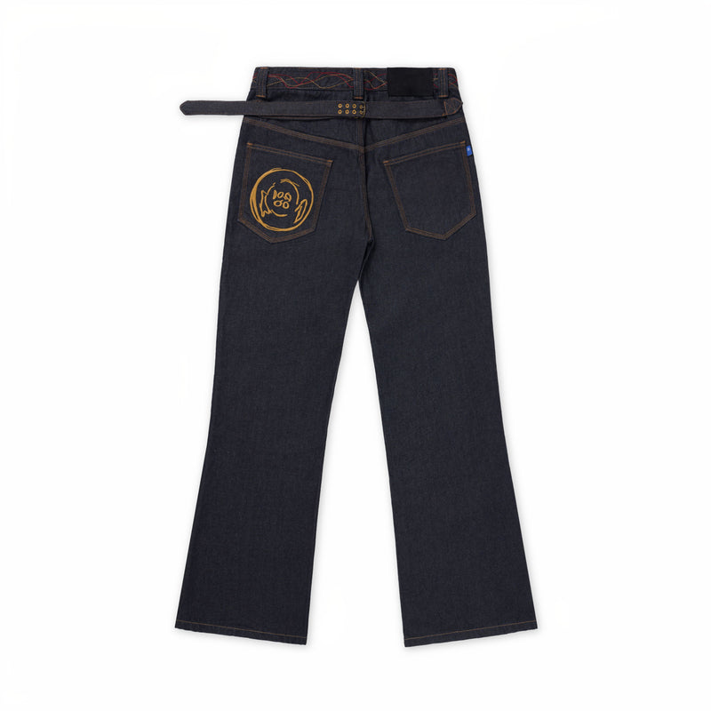 FURU RAW DENIM FLARE JEANS