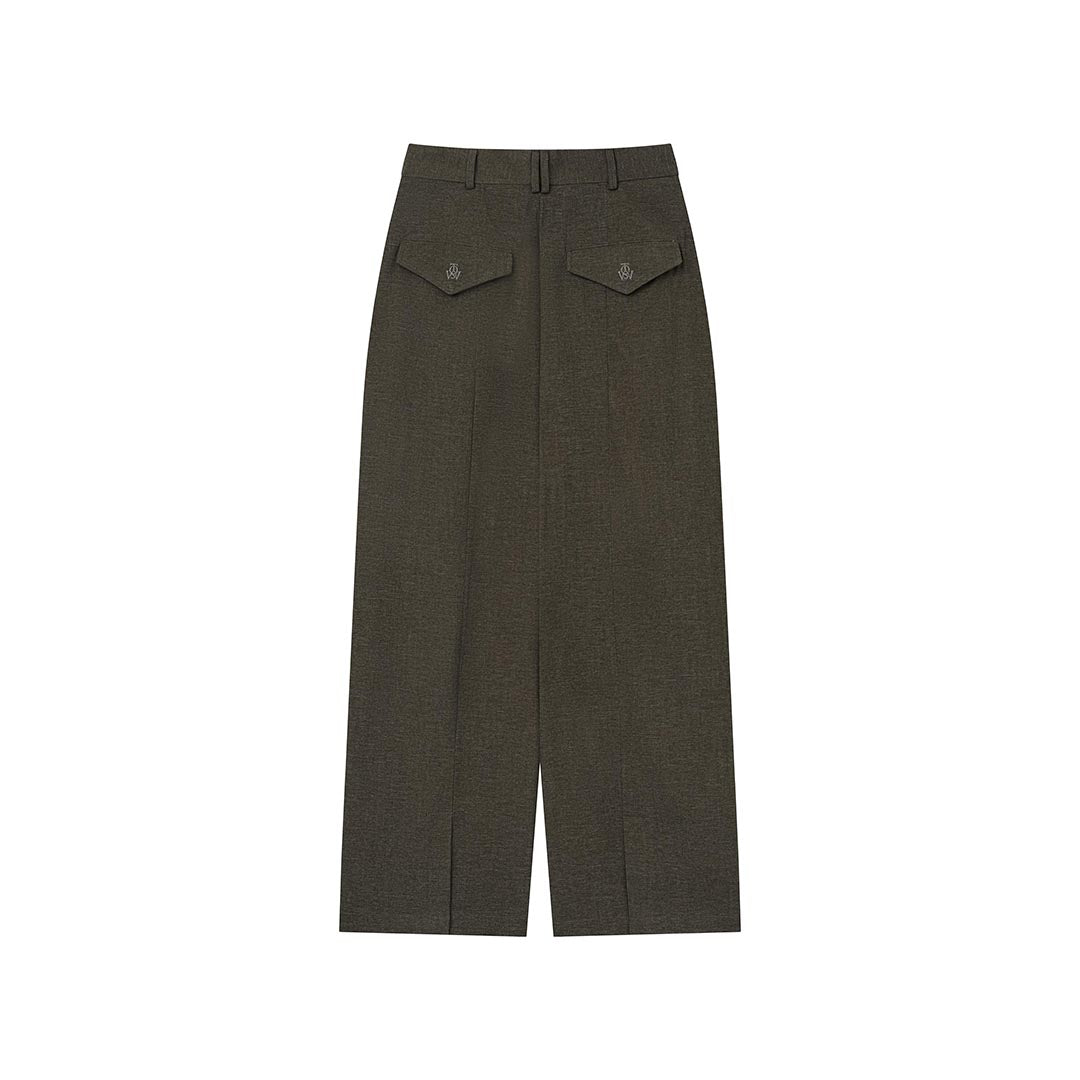 OWST STRAIGHT LEG TROUSERS -  OLIVE BROWN