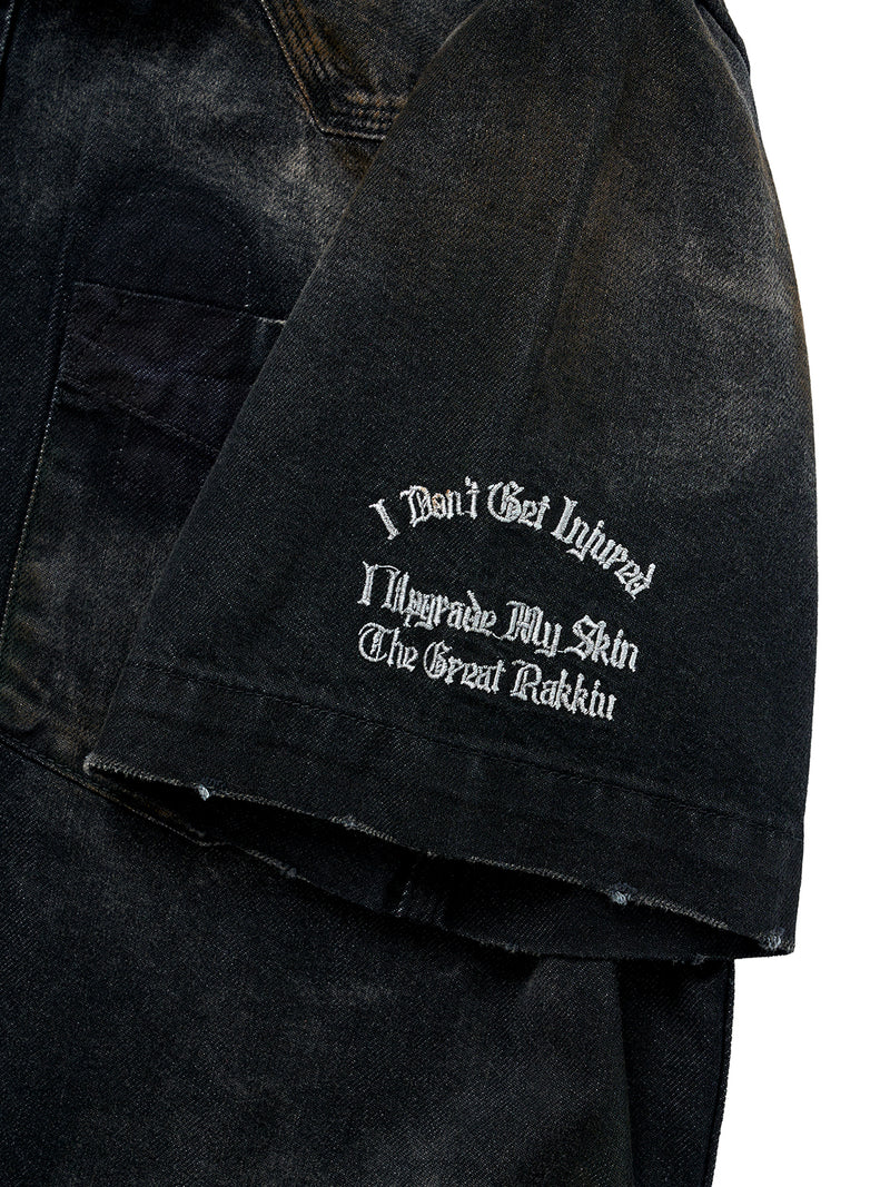 ZANZO GRAY WASHED DENIM SHIRT