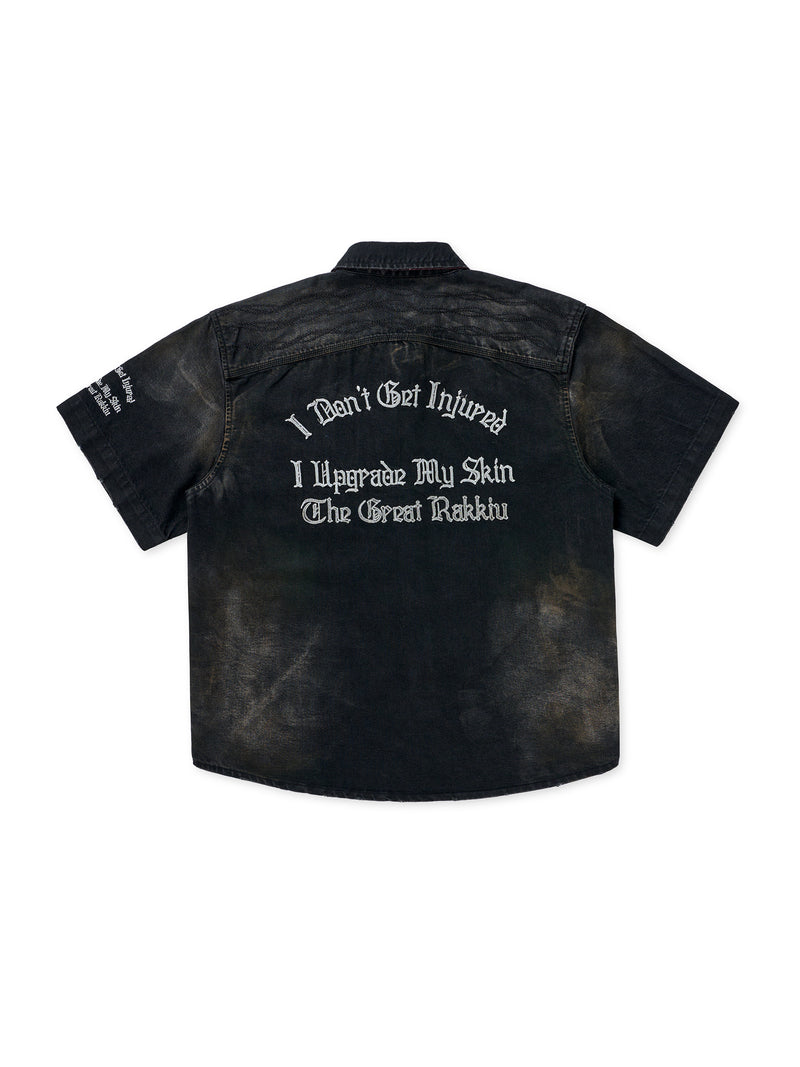 ZANZO GRAY WASHED DENIM SHIRT