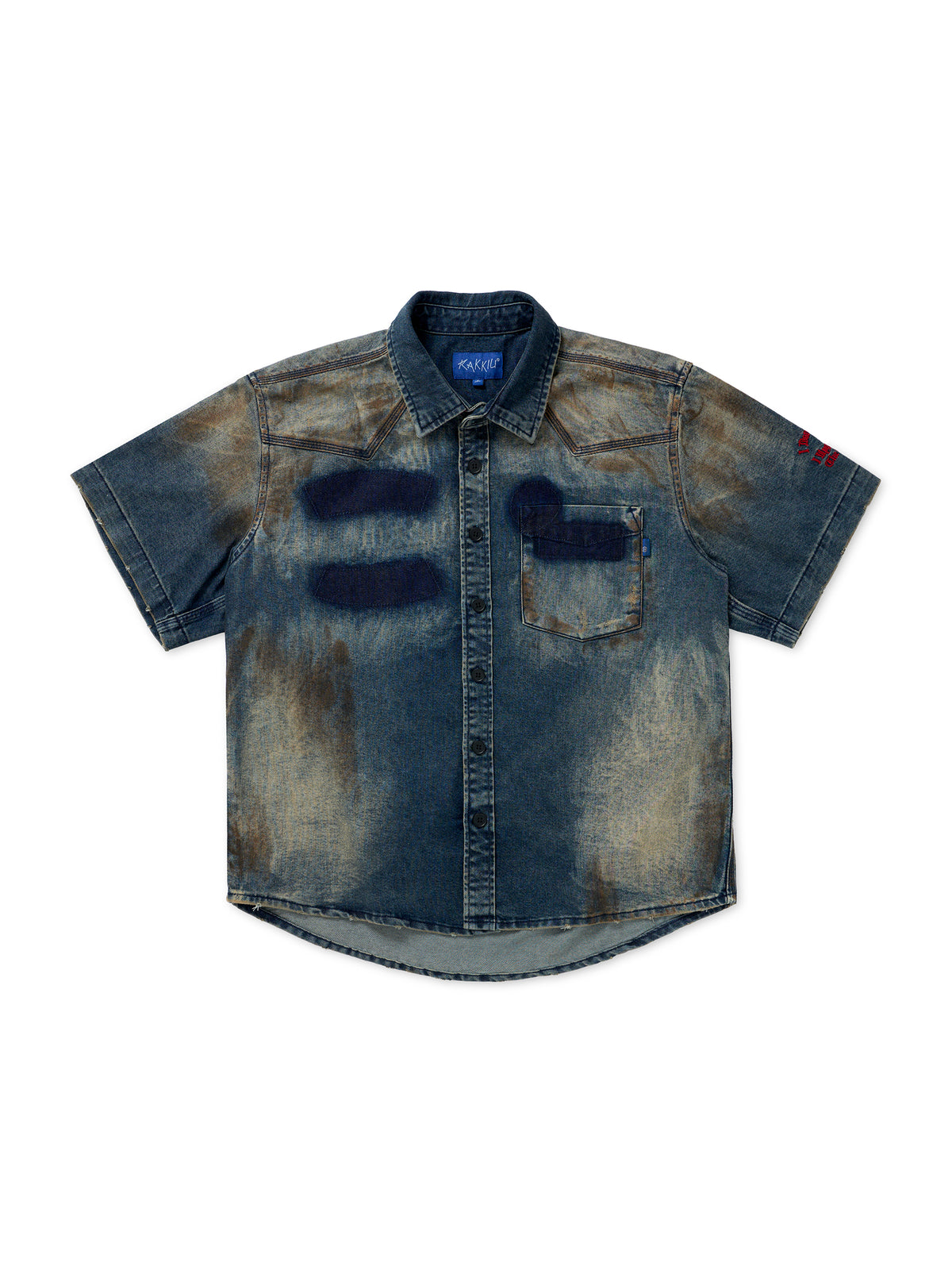 ZANZO BLUE WASHED DENIM SHIRT