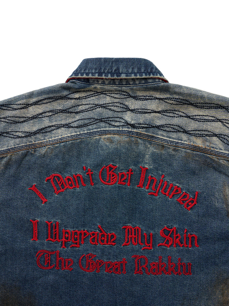 ZANZO BLUE WASHED DENIM SHIRT