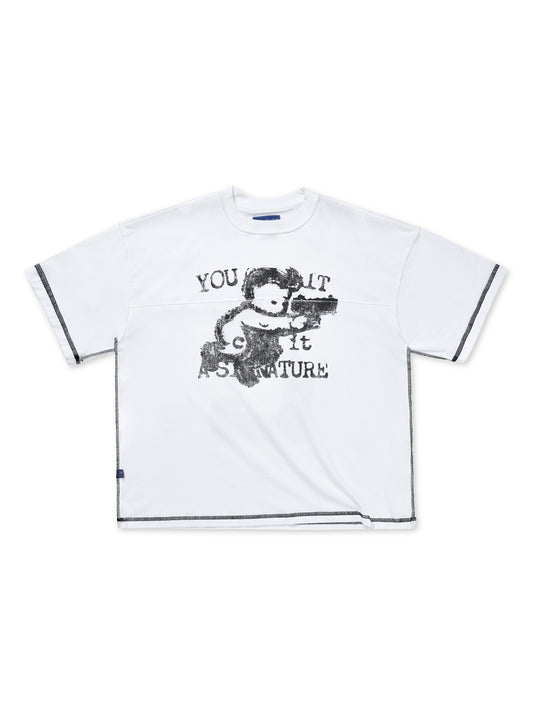 KON OVERSIZED WHITE TEE