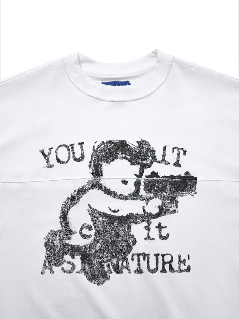KON OVERSIZED WHITE TEE