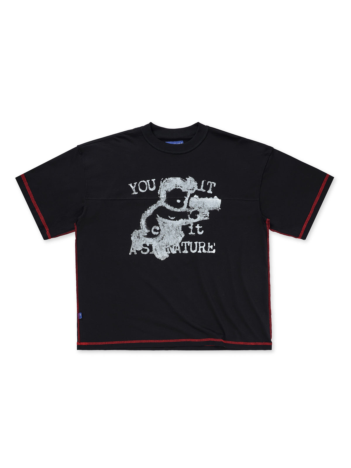 KON OVERSIZED BLACK TEE
