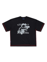 KON OVERSIZED BLACK TEE