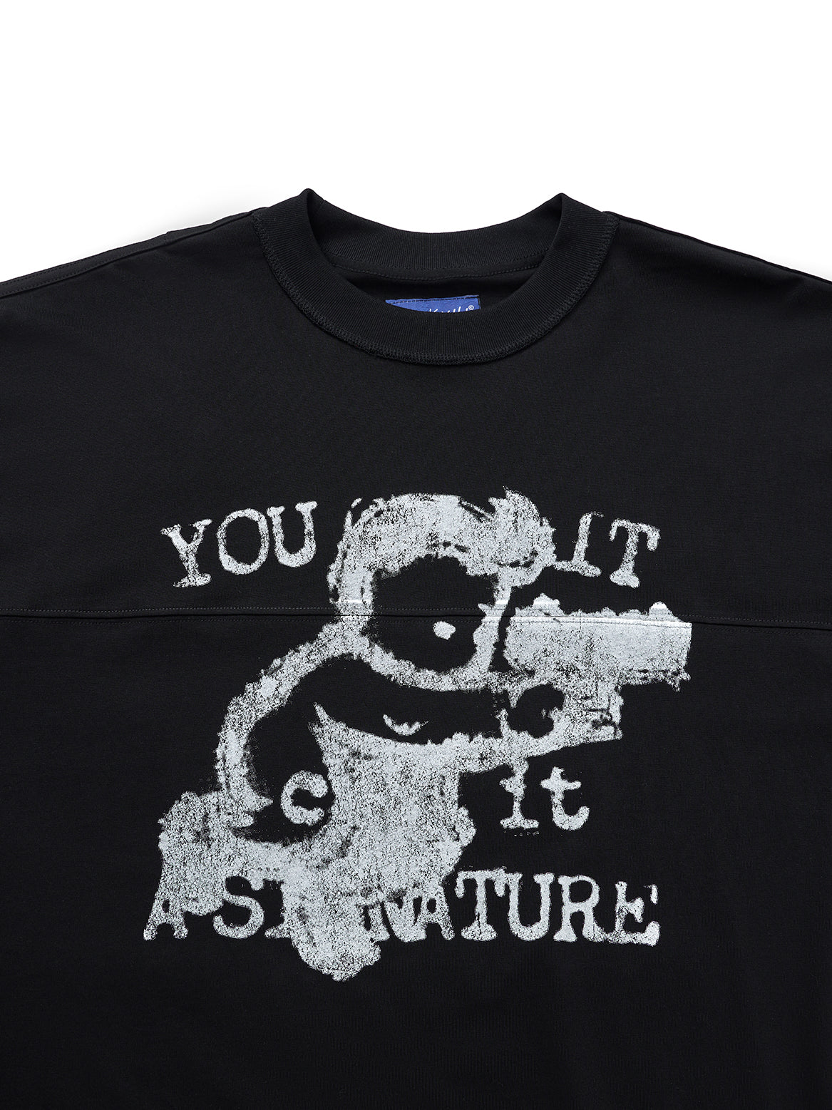 KON OVERSIZED BLACK TEE