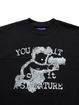 KON OVERSIZED BLACK TEE