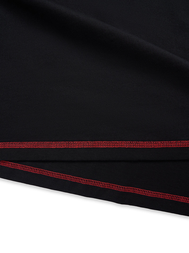 KON OVERSIZED BLACK TEE