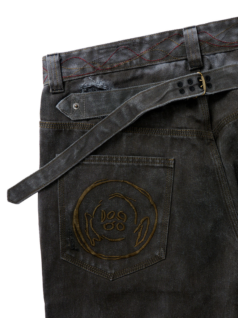 FURU GRAY FLARE DENIM JEANS