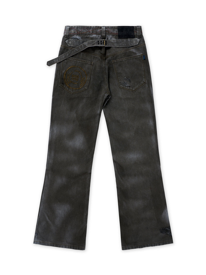 FURU GRAY FLARE DENIM JEANS