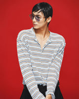 LIGHT BLUE LITE STRIPED CARDIGAN 