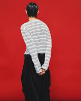 LIGHT BLUE LITE STRIPED CARDIGAN 
