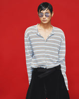 LIGHT BLUE LITE STRIPED CARDIGAN 