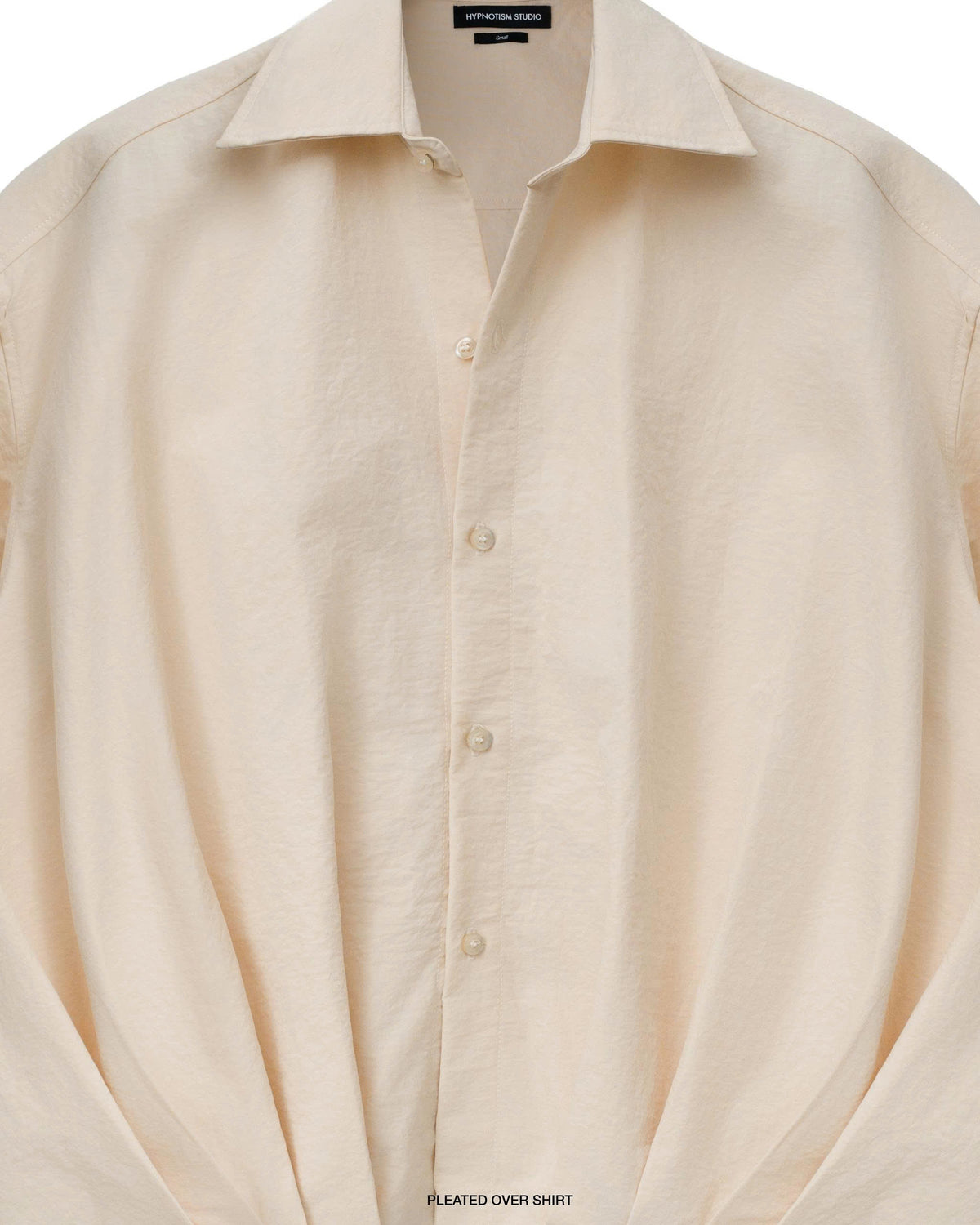 BEIGE PLEATED OVER SHIRT