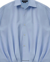 LIGHT BLUE PLEATED OVER SHIRT