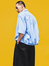LIGHT BLUE PLEATED OVER SHIRT