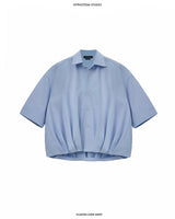 LIGHT BLUE PLEATED OVER SHIRT