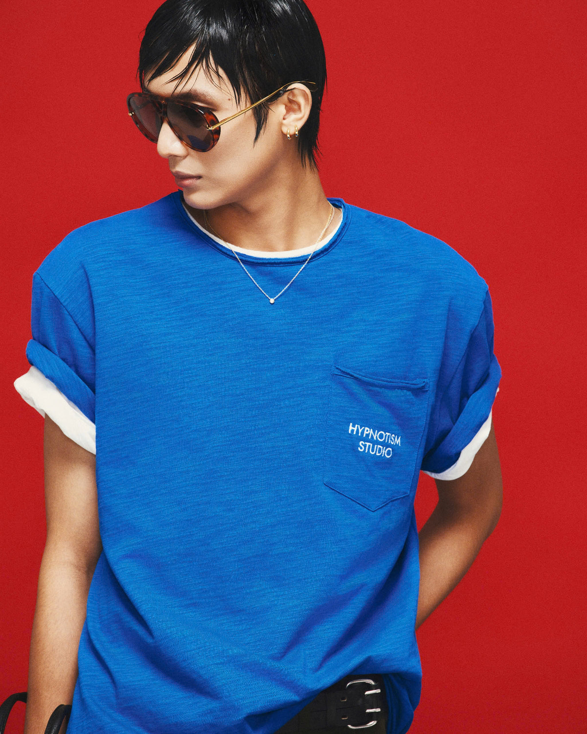 COBALT BLUE EXPOSED T-SHIRT