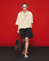 BLACK CONTOUR PANEL SHORTS
